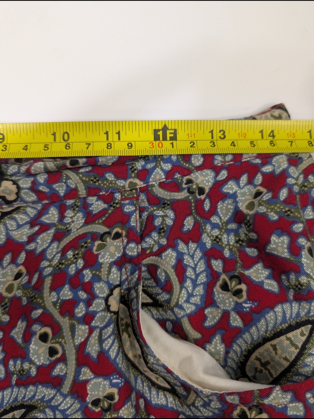 Crazy Horse Liz Claiborne Paisley Knee Length Skirt Boho 90s Vintage Size 12 - Picture 9 of 9